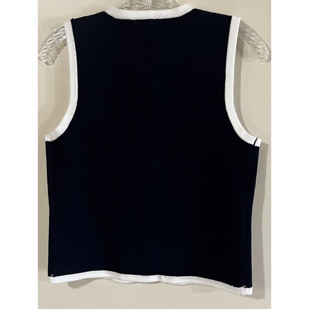 Sincerely Jules Navy Knit Button Vest Sz M NWOT - Picture 3 of 7